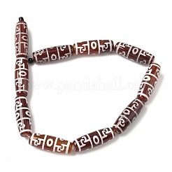 Brins de perles dzi de style tibétain en forme de riz&nbsp;G-A269-A04-01