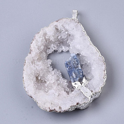 Natürliche druzy Achat große Anhänger&nbsp;G-R458-05D