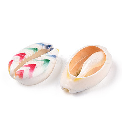 Perle di conchiglia stampate di ciprea&nbsp;SSHEL-ZX006-07C