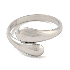 Bague manchette unie en acier inoxydable 304 anti-ternissement&nbsp;RJEW-C067-01P