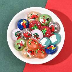16 Stück 8 Farben Weihnachten handgefertigte Bunte Malerei Emaille Perlen&nbsp;LAMP-FS0001-63