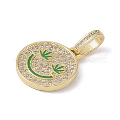 Colgante micropavé cubic zirconia de latón&nbsp;ZIRC-NH0001-01G-03