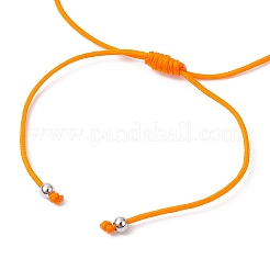 Pulseras de cuentas trenzadas de jade blanco teñido natural&nbsp;BJEW-JB09823-02