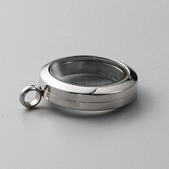 Medaillonanhänger aus Edelstahl 304&nbsp;STAS-WH0027-44P