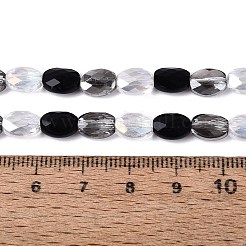 Hilos de cuentas de vidrio opacas y transparentes&nbsp;EGLA-Q135-6x8MM-01H