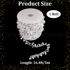 1 rollo de cadenas de cuentas de lágrima de resina hechas a mano&nbsp;DIY-CN0003-52A