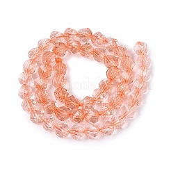 Brins de perles de verre transparentes craquelées&nbsp;GLAA-N068-02A-09
