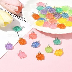 32 pendentif en résine opaque lumineuse et dégradé de 8 couleurs&nbsp;RESI-FS0001-96