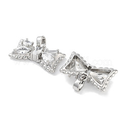 Pendentifs avec zircon cubiques à micro-pavés en laiton&nbsp;KK-C051-45P