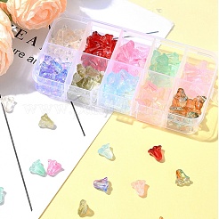120 perle di vetro trasparente verniciato a spruzzo in 10 colori&nbsp;GLAA-FS0001-84