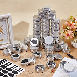 99 Stück runde Aluminium-Blechdosen mit Schraubdeckel&nbsp;CON-WA0001-06