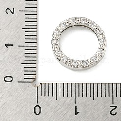 Rahmen aus Messing mit Mikropflaster und klaren Zirkonia-Perlen&nbsp;KK-P277-58B-P