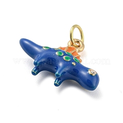 Dinosaurier-Anhänger mit Messing-Emaille-Beschichtung&nbsp;LS-KK-Q804-12G