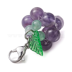4 pièce 4 styles de décoration pendentif en aventurine verte naturelle&nbsp;HJEW-TA00293