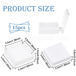 Boîtes d'affichage de diamants lâches acryliques transparents&nbsp;CON-WH0088-21
