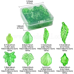 120pcs 8 Arten transparente Acrylanhänger&nbsp;OACR-FS0001-71