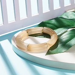 Bracelets extensibles en perles de tube acrylique&nbsp;X-BJEW-JB07774-02