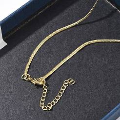 Collane a catena piatta a serpente in ottone da 4 mm per donna&nbsp;KK-CBA4FD4-07G