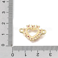 Breloques de connecteur en laiton pavé de zircone cubique&nbsp;KK-E802-15G-B
