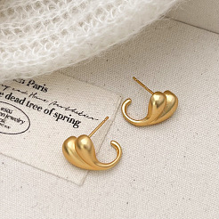 Aretes de corazón de latón para mujer&nbsp;WG1F95A-01