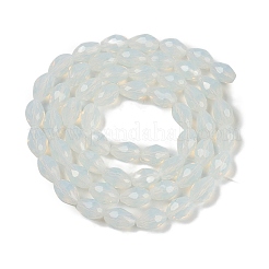 Galvanisierte imitatorische Jade Glasperlen Stränge&nbsp;LS-EGLA-N013-J6mm-D02