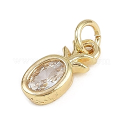 Ciondoli in ottone con micro pavé di zirconi cubici&nbsp;KK-Z123-21G-01