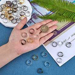 60pcs 5 Farben verstellbare Messingringkomponenten&nbsp;FIND-SZ0002-23-NR