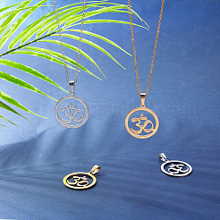Pendentifs yoga en acier inoxydable 304&nbsp;STAS-UN0013-51