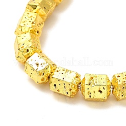 Hebras de cuentas de roca de lava natural galvanizada&nbsp;G-G984-09G