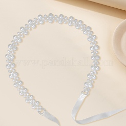Brautgürtel aus ABS-Kunststoff mit Perlen für das Hochzeitskleid&nbsp;AJEW-WH20077-017