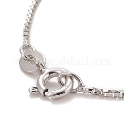 Anlaufgeschützte 925-er Sterling-Silber-Kettenhalskette für Damen&nbsp;NJEW-M190-02A-P