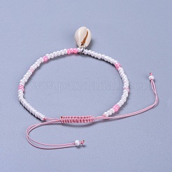Verstellbare Glasperlen geflochtene Perlen Armbänder&nbsp;BJEW-JB04283-M