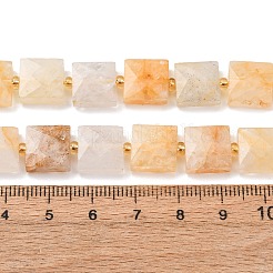 Natürlicher gelber hämatoider Quarz/goldene Heilerquarz-Perlenstränge&nbsp;G-F839-A11-01