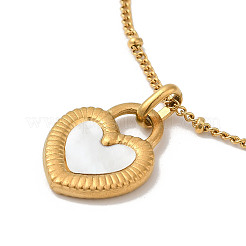 Collares colgantes de acero inoxidable 304 con esmalte y revestimiento iónico (IP)&nbsp;NJEW-Z024-01G