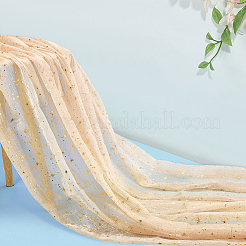 Tela de poliéster con estampado de estrellas y estampado dorado de 2 m&nbsp;AJEW-WH0061-035B
