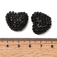 Perles en acrylique scintillantes en forme de cœur ornées de strass&nbsp;LS-OACR-NH0001-02A-08