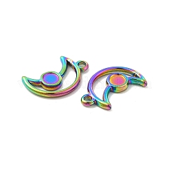 Placcatura ionica (ip) 304 pendenti in acciaio inossidabile cabochon&nbsp;STAS-B032-20MC