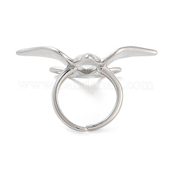 Anello a polsino aperto con uccello in ottone da donna&nbsp;RJEW-C102-05P