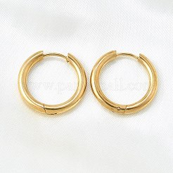 Orecchini a cerchio rotondi in acciaio inossidabile 304&nbsp;EJEW-V005-01G-01