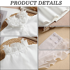 1pc abnehmbare Chiffon-Hemd Frauen falschen Kragen&nbsp;AJEW-CY0001-38A