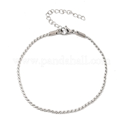 Bracelets à maillons torsadés en acier inoxydable 304 pour femmes&nbsp;BJEW-K240-09P