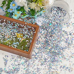 Confeti de plástico de estrella y luna de 105 g&nbsp;DIY-ME0002-20