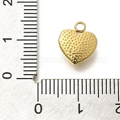 Ionenplattierung (IP) 304 Edelstahl Pavé Muschel Herz Charms&nbsp;STAS-K263-60G
