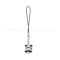 Correas para móvil con cuentas de vidrio de panda&nbsp;HJEW-MZ00369