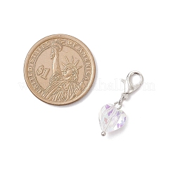 Décorations pendentif coeur en verre&nbsp;HJEW-JM03770-01