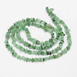 Puces naturelles perles vertes aventurine brins&nbsp;X-G-N0164-31