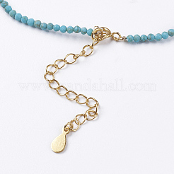 Natürliche howlite Anhänger Halsketten&nbsp;NJEW-K108-17-04