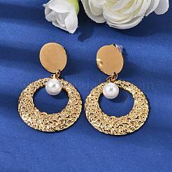 Boucles d'oreilles pendantes en acier inoxydable 304&nbsp;EJEW-K296-09G