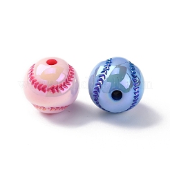 Perline acriliche opache con placcatura UV sportiva&nbsp;PACR-Q003-05B