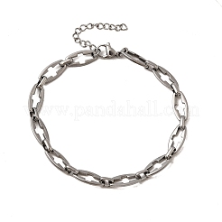 Braccialetti a catena cava incrociata in acciaio inossidabile 304 per uomo&nbsp;BJEW-JB12294-02